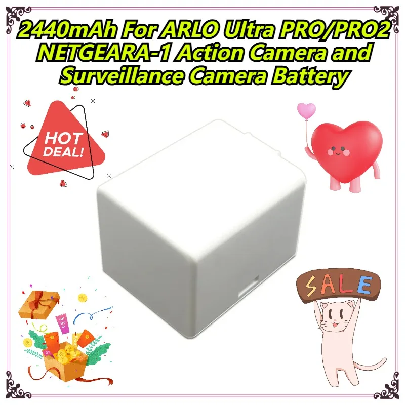 

2440mAh For ARLO Ultra PRO/PRO2 NETGEARA-1 Action Camera and Surveillance Camera Battery