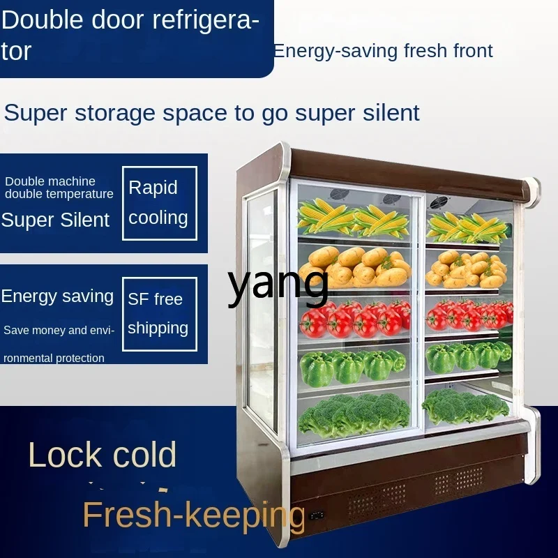 L\'m\'m Commercial Wind Screen Counter Fruit Fresh Cabinet Air Cooled Display Cabinet Refrigerated Cabinet