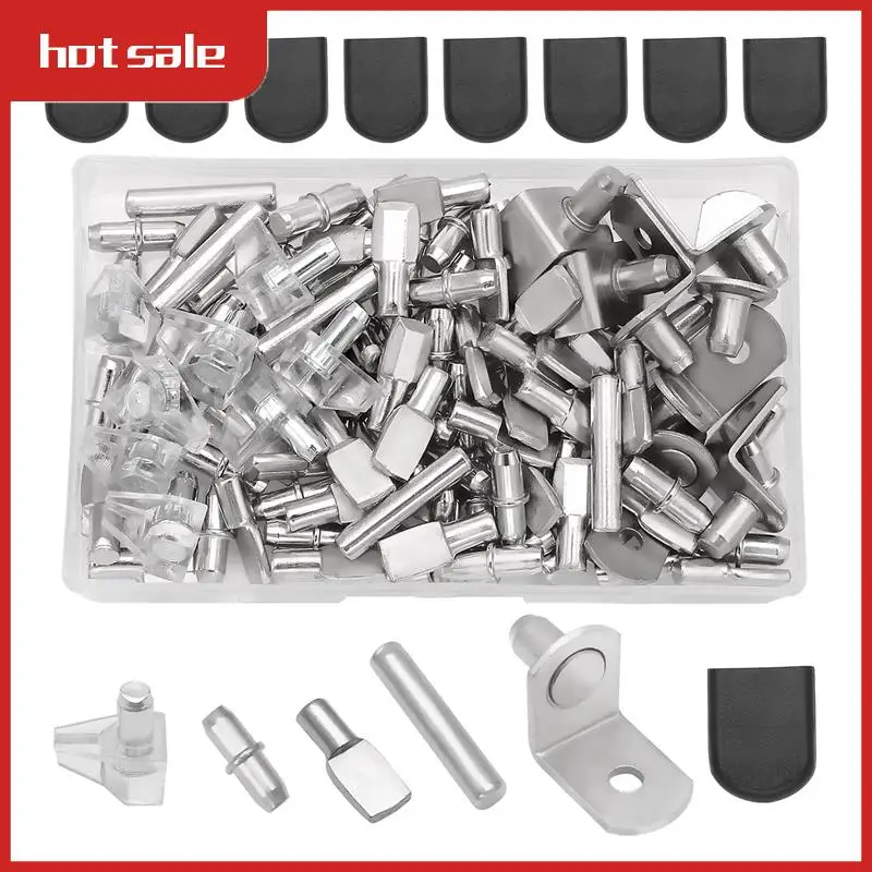 

A57M-112 Pcs 5 Styles Shelf Nail Kit, Metal Shelf Support Pin, Suitable For Kitchen Cabinet, Bookcase Support Pin And Pin