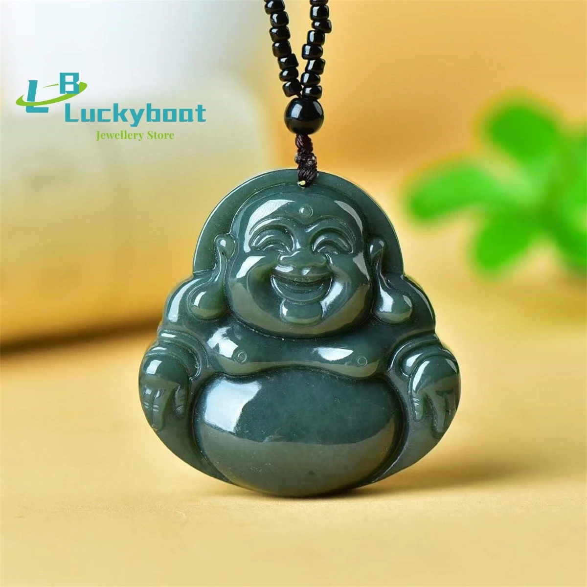 

Natural Hetian Qingyu Maitreya Buddha Pendant is Simple Personalized Fashionable Exquisite and Versatile for Men and Women