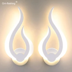 Touch LED Modern Wall Lamp 12W AC85-265V Acrylic Bedside Light for Indoor Interior Corridor Bedroom Lighting