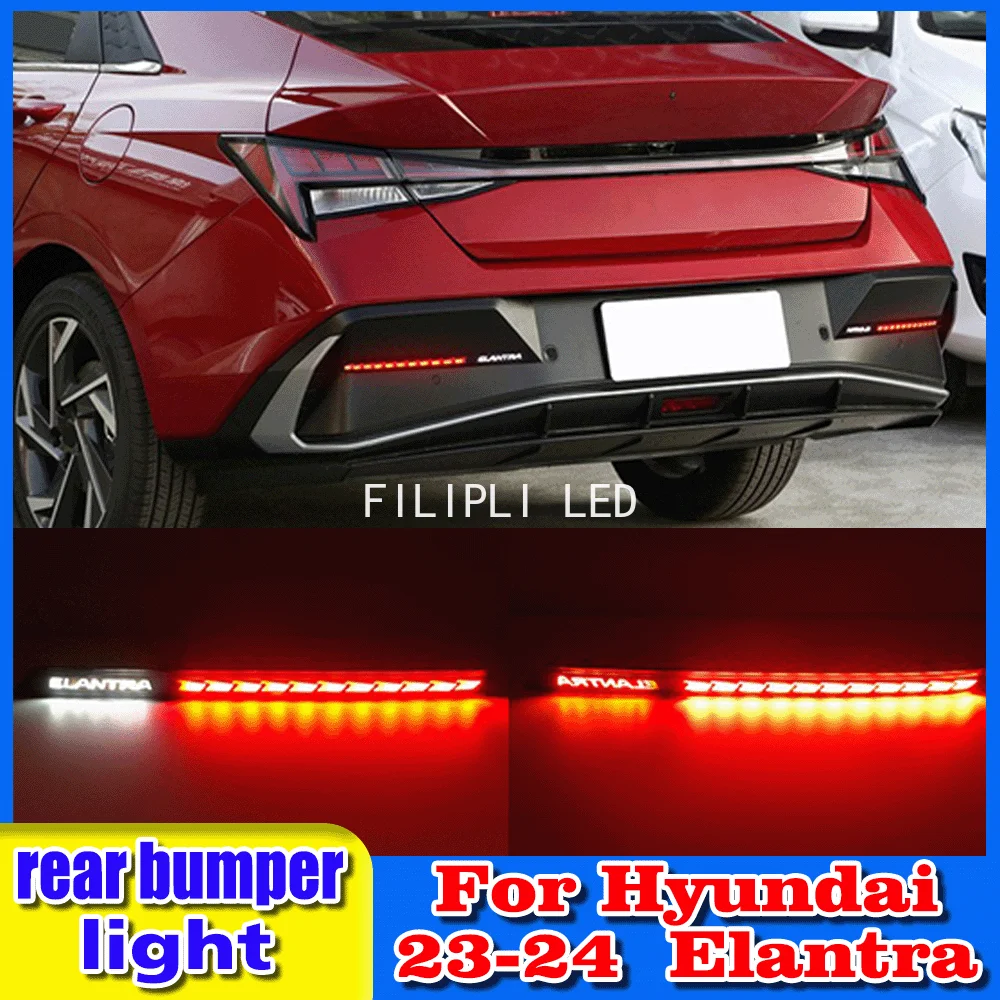 For Hyundai Elantra Rear 23 Year Model modification rear bumper lights rear bumper lights and brake lights (dual function)