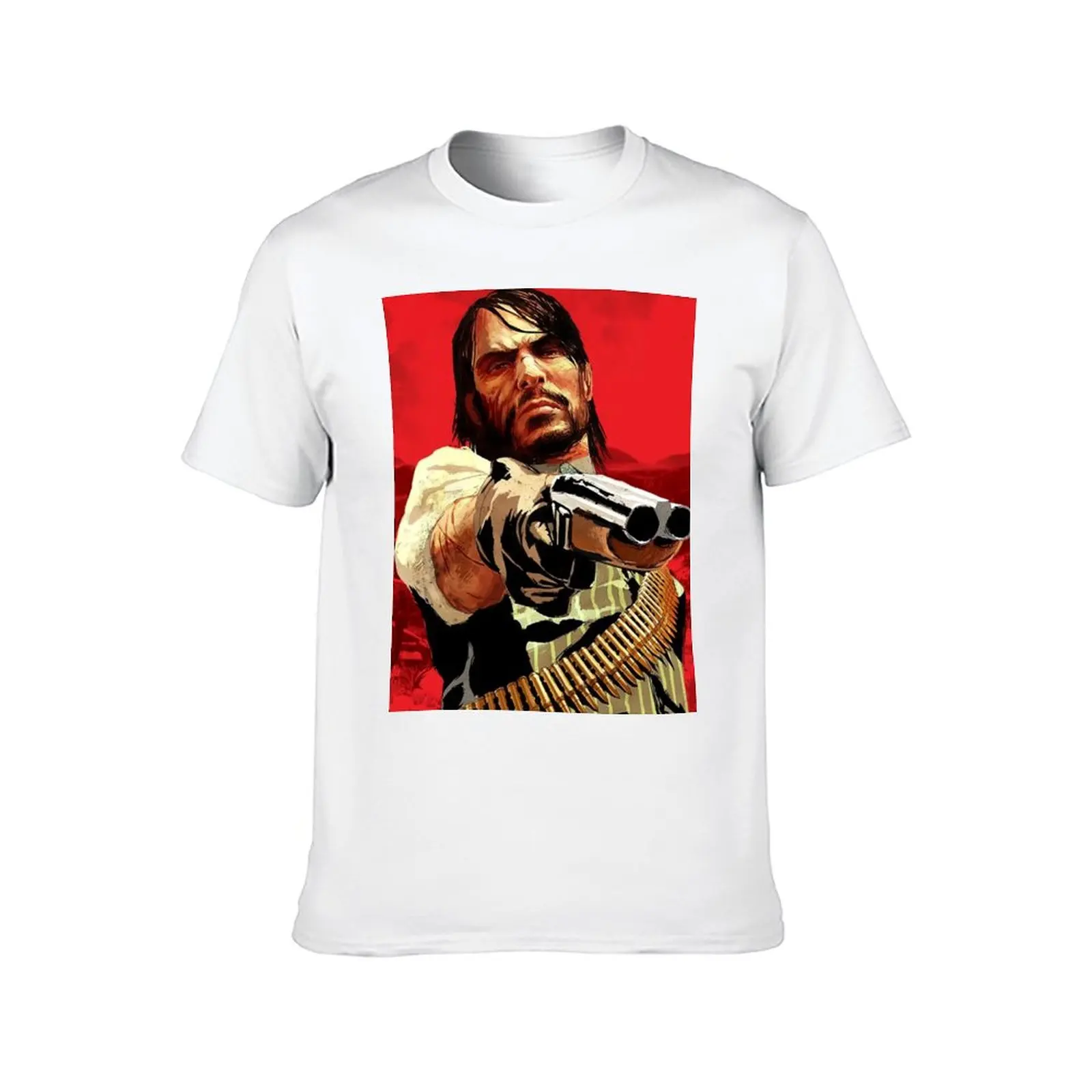 doble barrel art works of rdr 1 and 2 online game T-Shirt graphic tee shirt luxury t-shirt plain white t shirts men