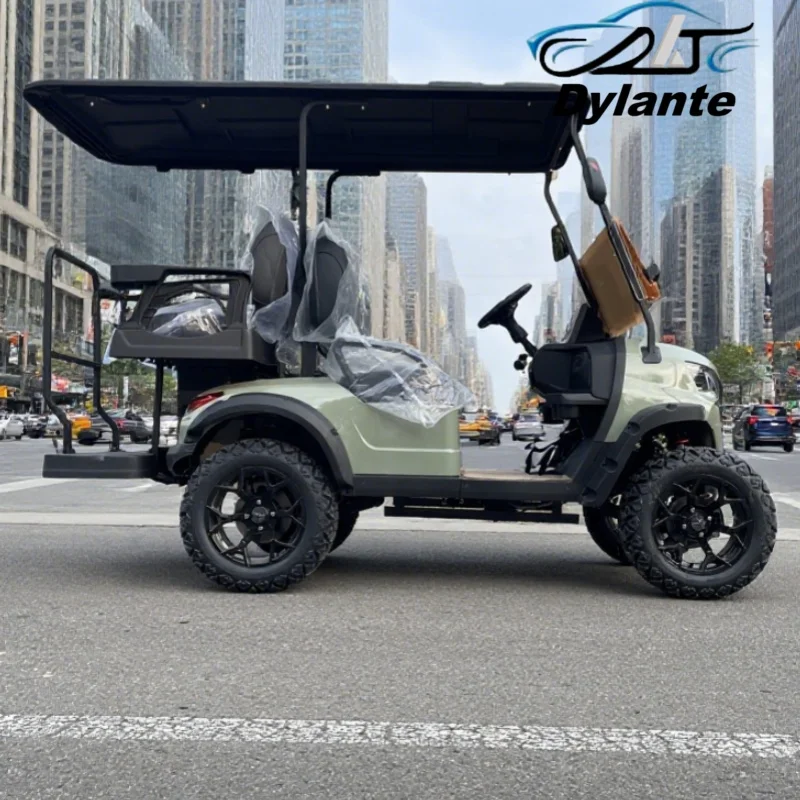 

2025 2+2 4 Seater Sightseeing Club Cart Electric Golf Buggy 60V/72V Lead-Acid Battery Powered Street Legal Electric Golf Cart