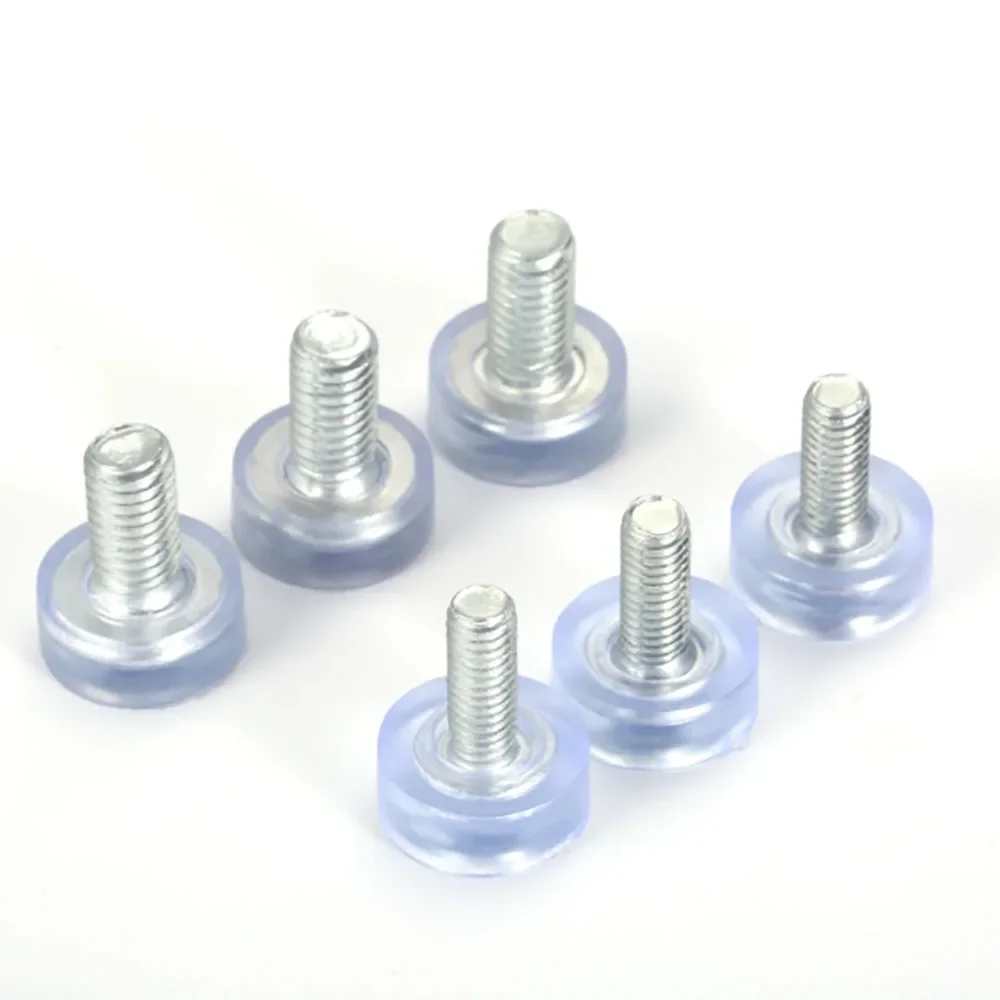 8-40Pcs Rubber Adjustable Feet Pad Transparent M6 M8 Table Chair Balck Leveling Foot Pad Furniture Leg Anti-shock Protection