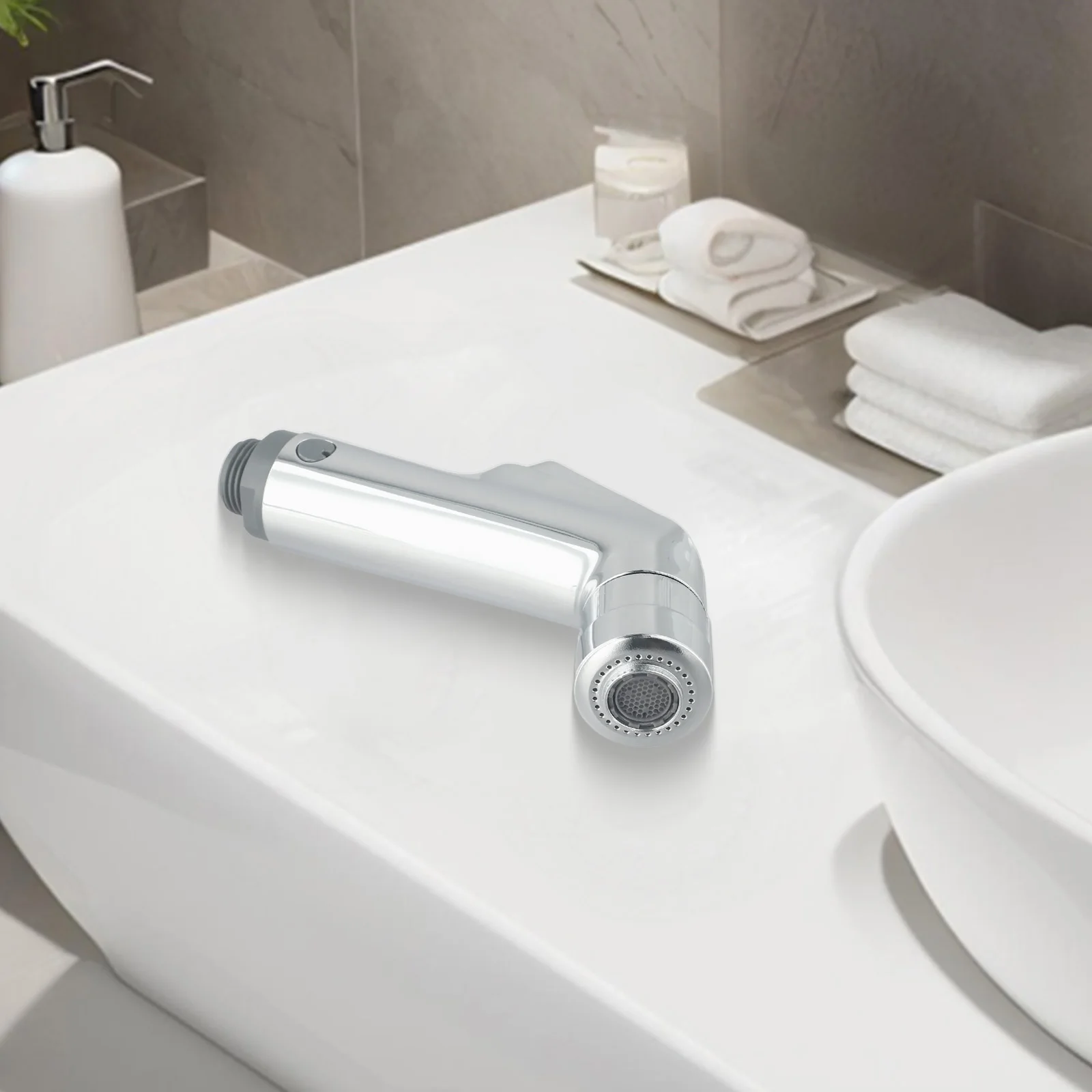 Bathroom Cleaning Chrome Rinse Nozzle Ergonomic Design Bidet Faucet Plumbing Hose Portable Sprayer Heavy Stream