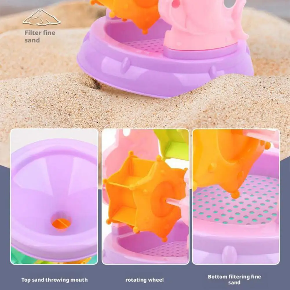 Juego de juguetes de arena para playa al aire libre, kit completo de herramientas para niños para jugar en la arena y crear castillos