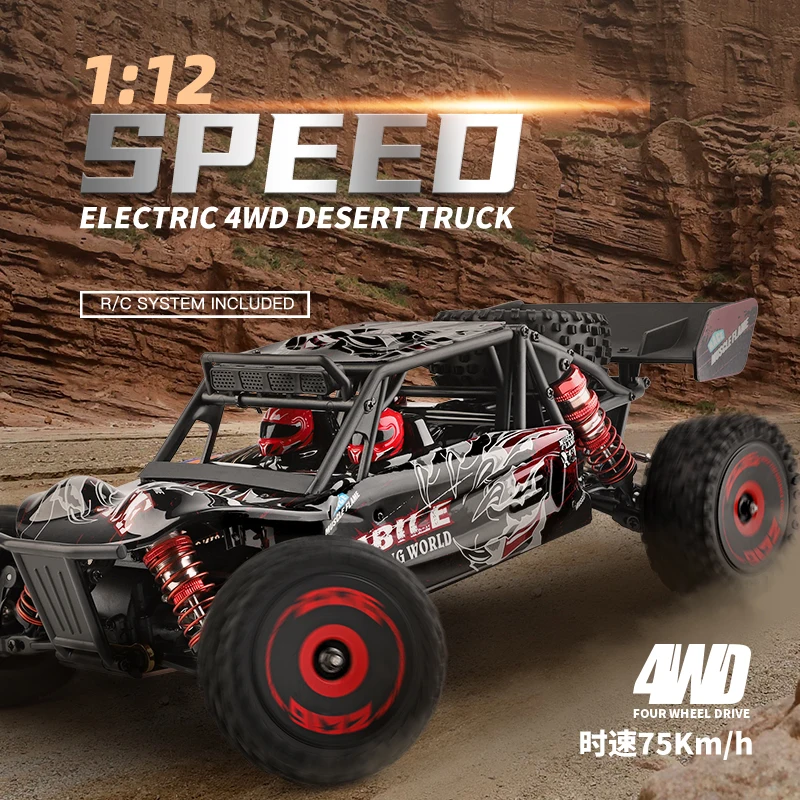 WLtoys 124016 RC Car 75km/h High Speed Remote Control Truck Electric 4WD Off-Road Drift Climbing Racing Vehicle Toys for Kids