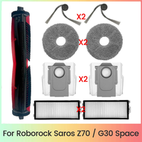 N83R 9PCS Replacement Parts For Roborock Saros Z70 / G30 Space Vacuum Cleaner Parts Roller Side Brush Dust Bag Filters Mop Pads