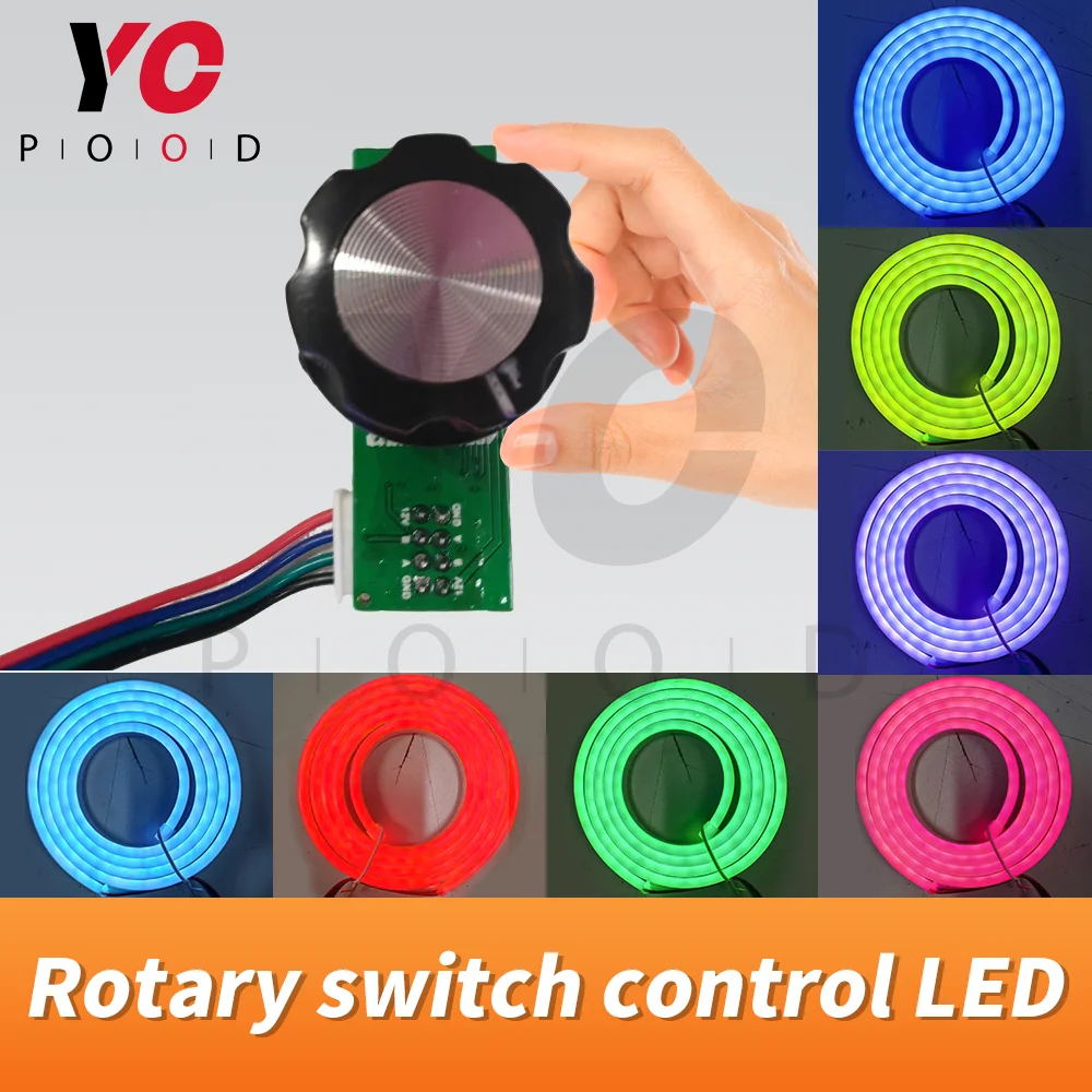 Escape room rotary switch control led strip escape game device escape the room gadget when led in correct color,mag lock opens