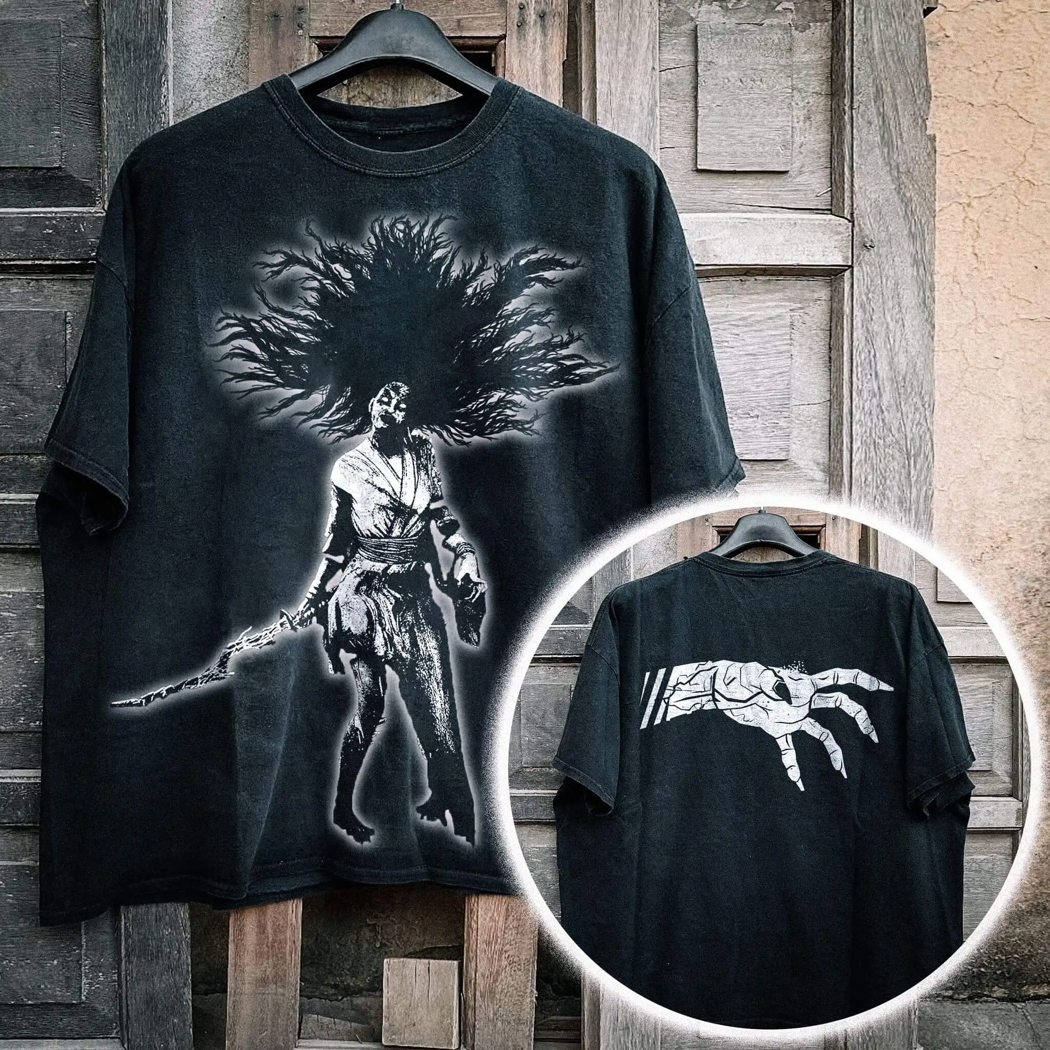 

Dead by Daylight Spirit Character Graphic Print T-Shirt Unisex Heavy Wash High-Weight Cotton Perfect Gift for Horror Game Fans.