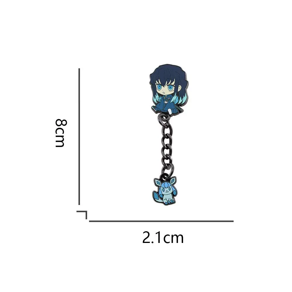 Demon Slayer Anime Time Transparent Ichiro Brooch Manga Badge Doll Clothes Bag Decoration Cartoon Gift Pin Periphery view 3