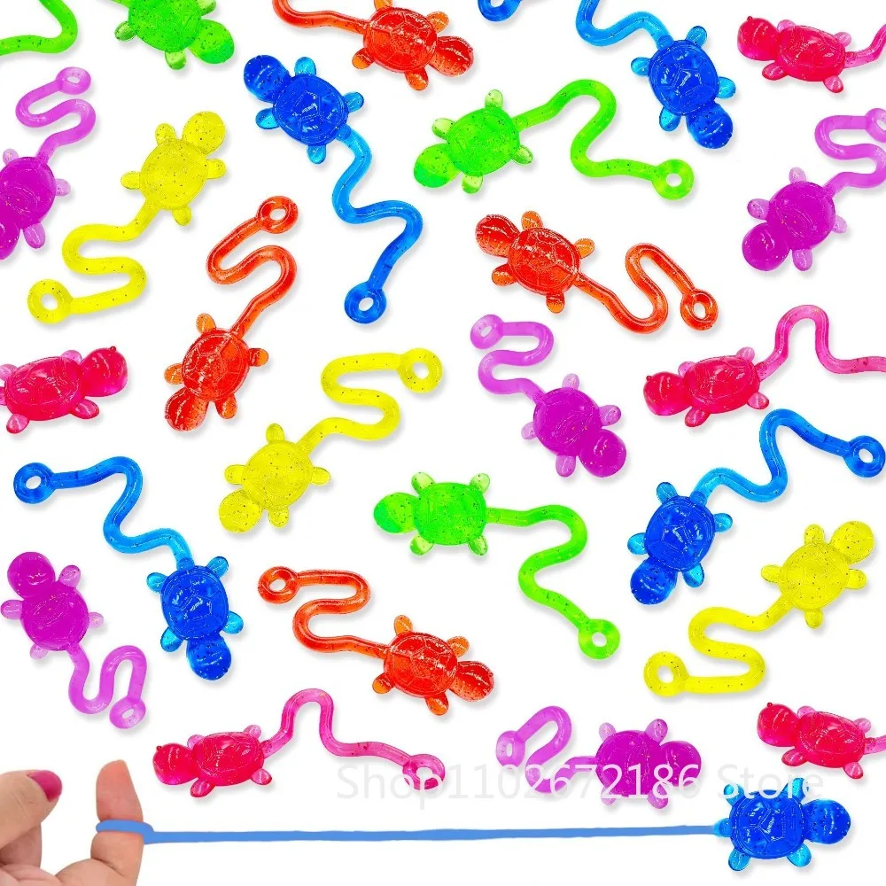 12/24/36 PcsTPR لون الغراء الناعم لزجة مسحوق ذهبي السلاحف لعيد ميلاد الأطفال استحمام الطفل مهرجان هدايا الحفلات، مكافآت الهدايا