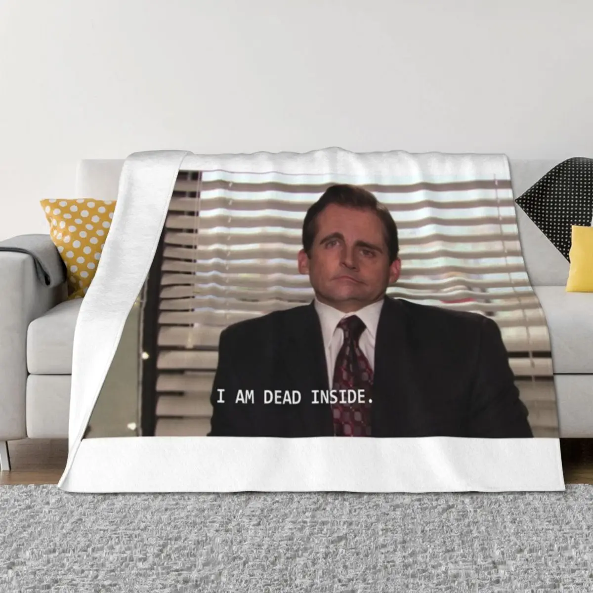 

i am dead inside Throw Blanket Stuffeds for winter Soft Plush Plaid christmas decoration Blankets