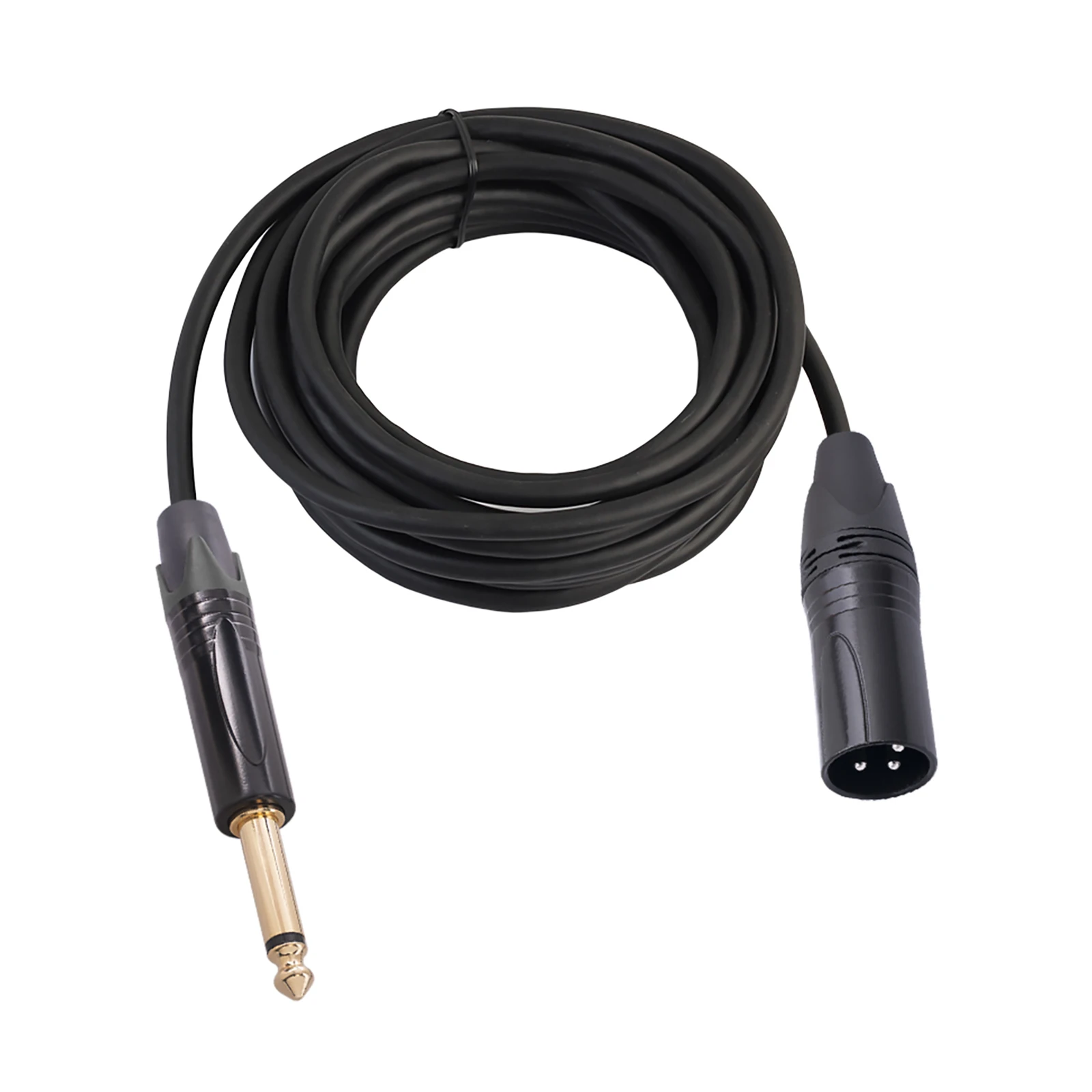 6.35mm Audio Cable TRS Stereo Male to XLR Male Balanced Interconnect Cord Patch Cable Zinc Alloy Shell Black 180cm 300cm 500cm