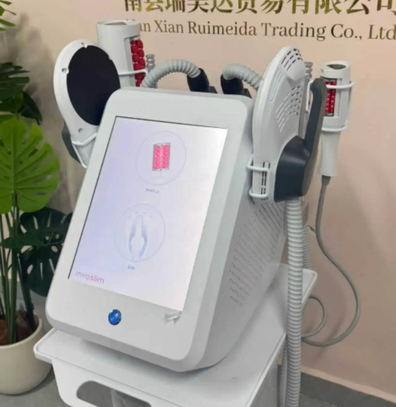 360 Degree 2 IN 1 EMS Roller Slimming Cellulite Reduction Machine 200HZ Inner Ball Roller Infrared Vacuum Roller Massage Beauty
