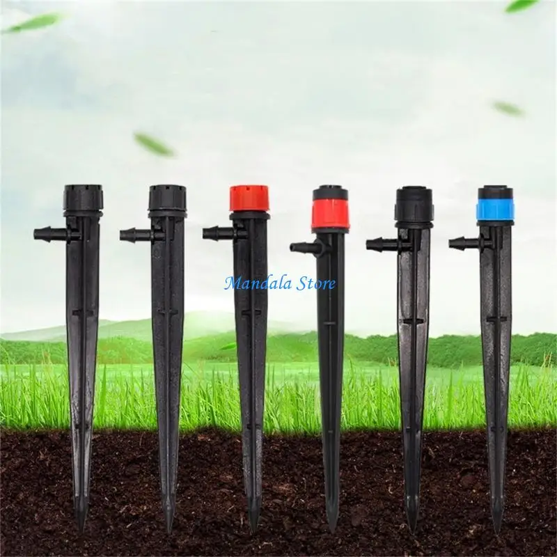 U2JC 100Pcs Drip Emitters Adjustable 360 Degree Eight/Five Hole Water Dripper for Drip Irrigation Emitters Greenhouse
