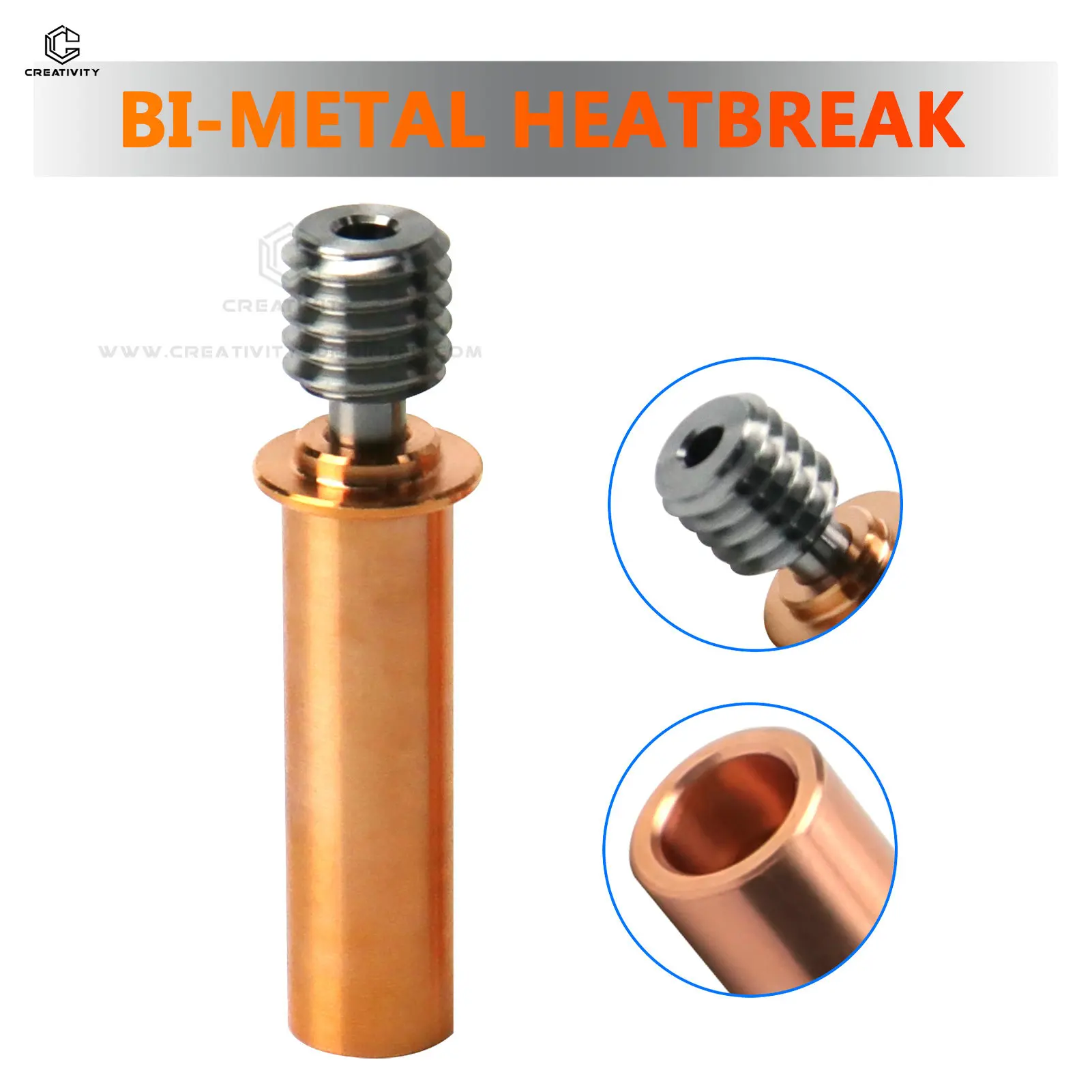 

CR6 SE All Metal Bimetal Heatbreak Copper Titanium Upgrade Throat For CR-6 Max/CR-5 PRO Ender 3 V2 Neo/Ender 3 Neo CR10 Printer