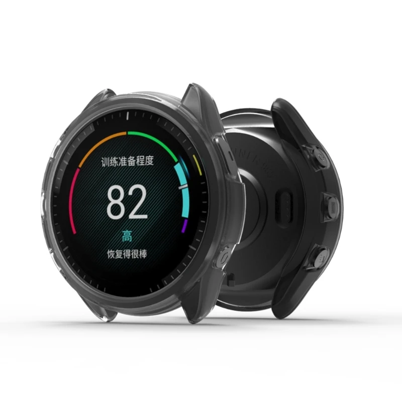 กันกระแทกป้องกันหน้าจอกรณีฝาครอบป้องกันกันชน-Shell สำหรับ Garmin-Forerunner 965 นาฬิกา