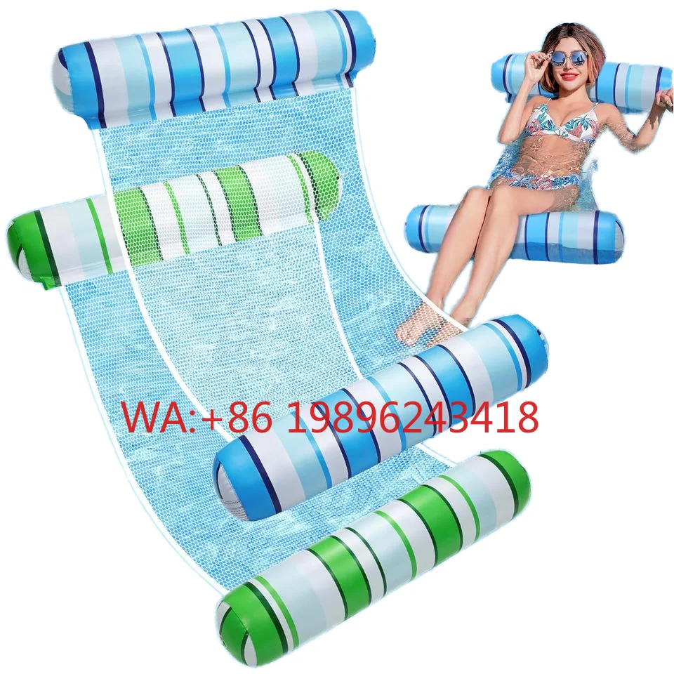 

2-Pack 4-in-1 Multi-Purpose Thick PVC Inflatable Pool Floats Adult Water Hammock Rafts