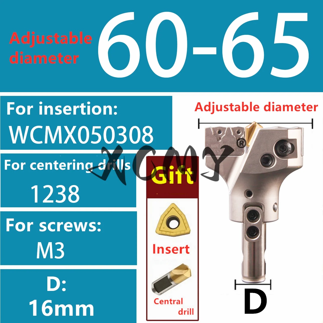 VMD verstelbare diepgat indexeerbare boor met grote diameter 45-160 mm U-boor boorgereedschap voor WCMX WCMT inbrengen