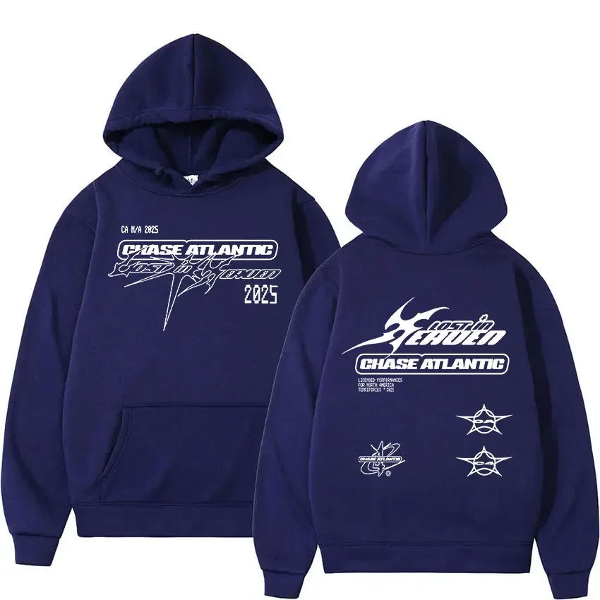 2026 Men's Chase Atlantic Lost in Europe UK Tour Print Hoodie Harajuku High Quality Pullover Sweatshirt Casual Long Sleeve Tops