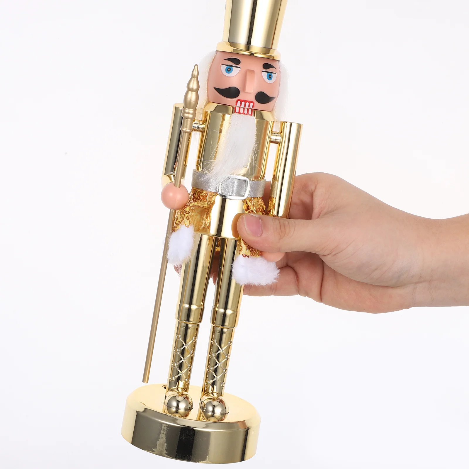 

Nutcracker Soldier Christmas Statue Traditional Painted Design for Holiday Home Decoration Mantel Nutcracker Soldier