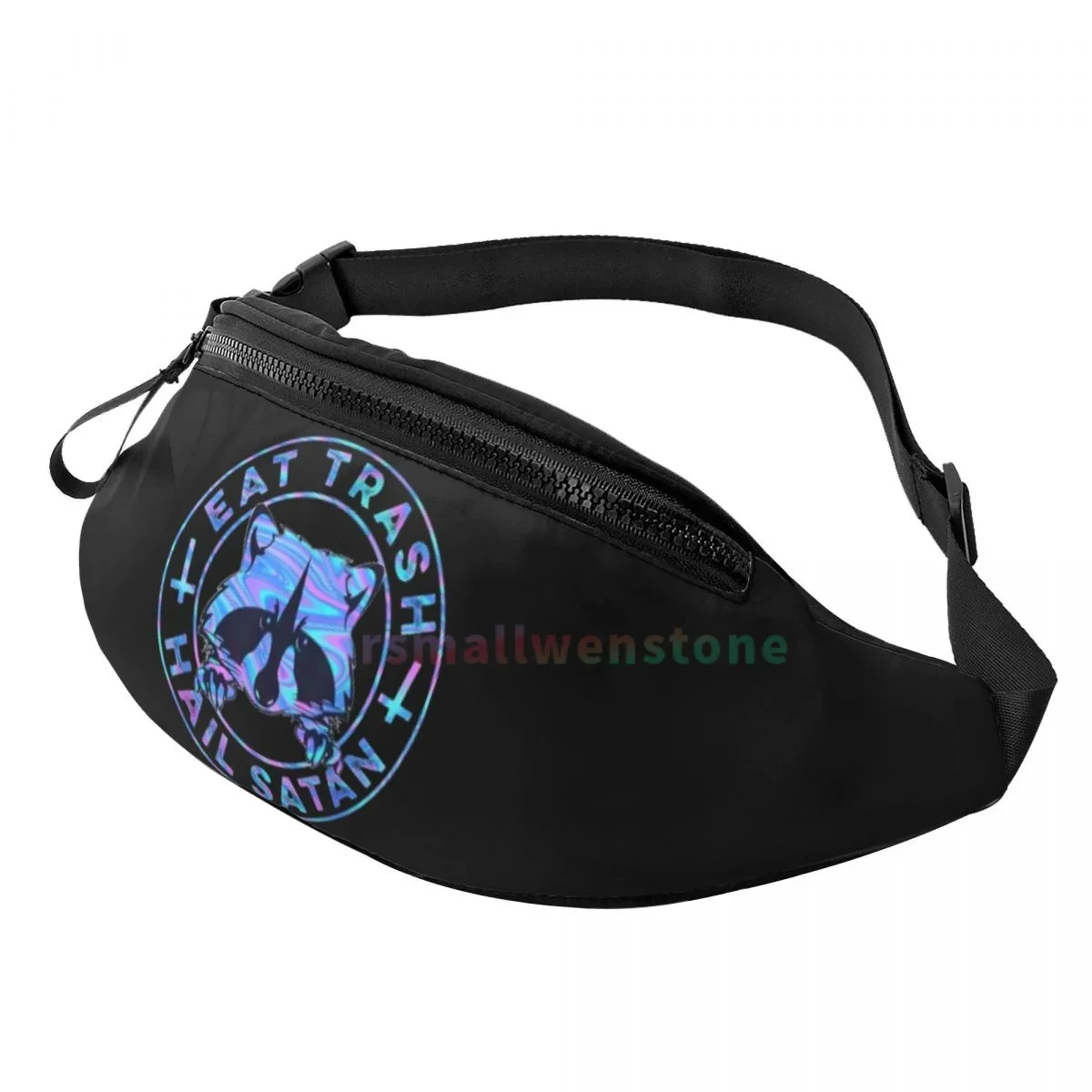 Animal-Eat-Trash-Hail Waist Bag with Headphone Hole Belt Bag Fashion Hip  Bag for Outdoor Casual Travelling Hiking Cycling