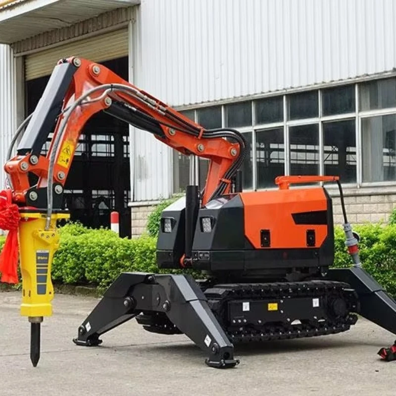Rescue Robot for Hazardous Area with Replaceable Attachments Remote Control Demolition Robot Concrete Crushing