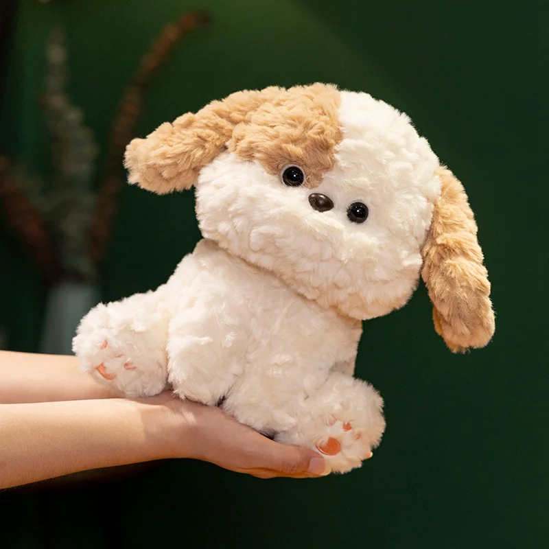 22cm encantador perro esponjoso de peluche perro regordete sin cola lindo Animal almohada suave hogar Dcero mascotas juguetes regalos de cumpleaños