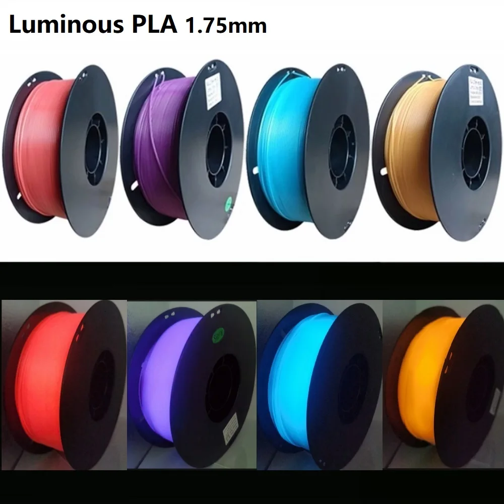 

3D Printer Filament Glow In The Dark PLA 1.75mm 1kg 500g 250g Luminous Filament PLA 3D Material Rainbow Filament Color Change