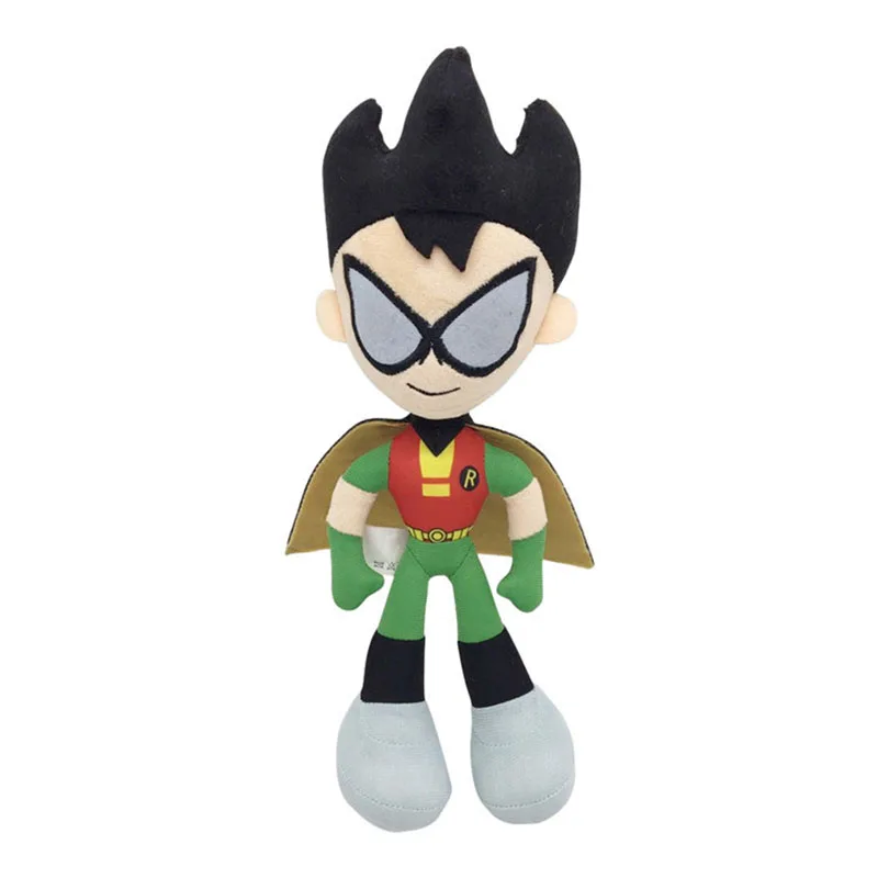 Teen Titans Go Cartoon Dolls 25cm Robin Cyborg Starfire Raven Beast Boy Soft Pillow Toys Ornament Kids Birthday Festival Gifts