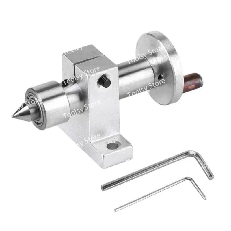 

DIY Small Household Woodworking Lathe Tailstock Accessories Rotary Active Plum Blossom Top Playing Wood Beads Machine