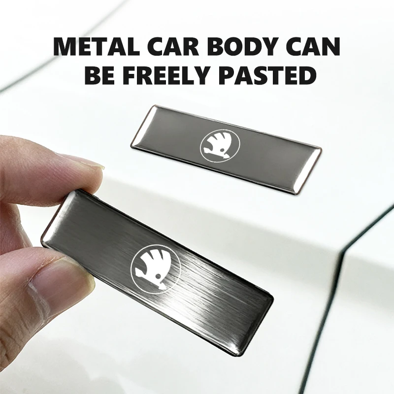 Car Styling Logo Sticker Metal Badge Emblem Decorative Decal For Skoda Octavia A5 A7 RS Fabia Superb Rapid Karoq