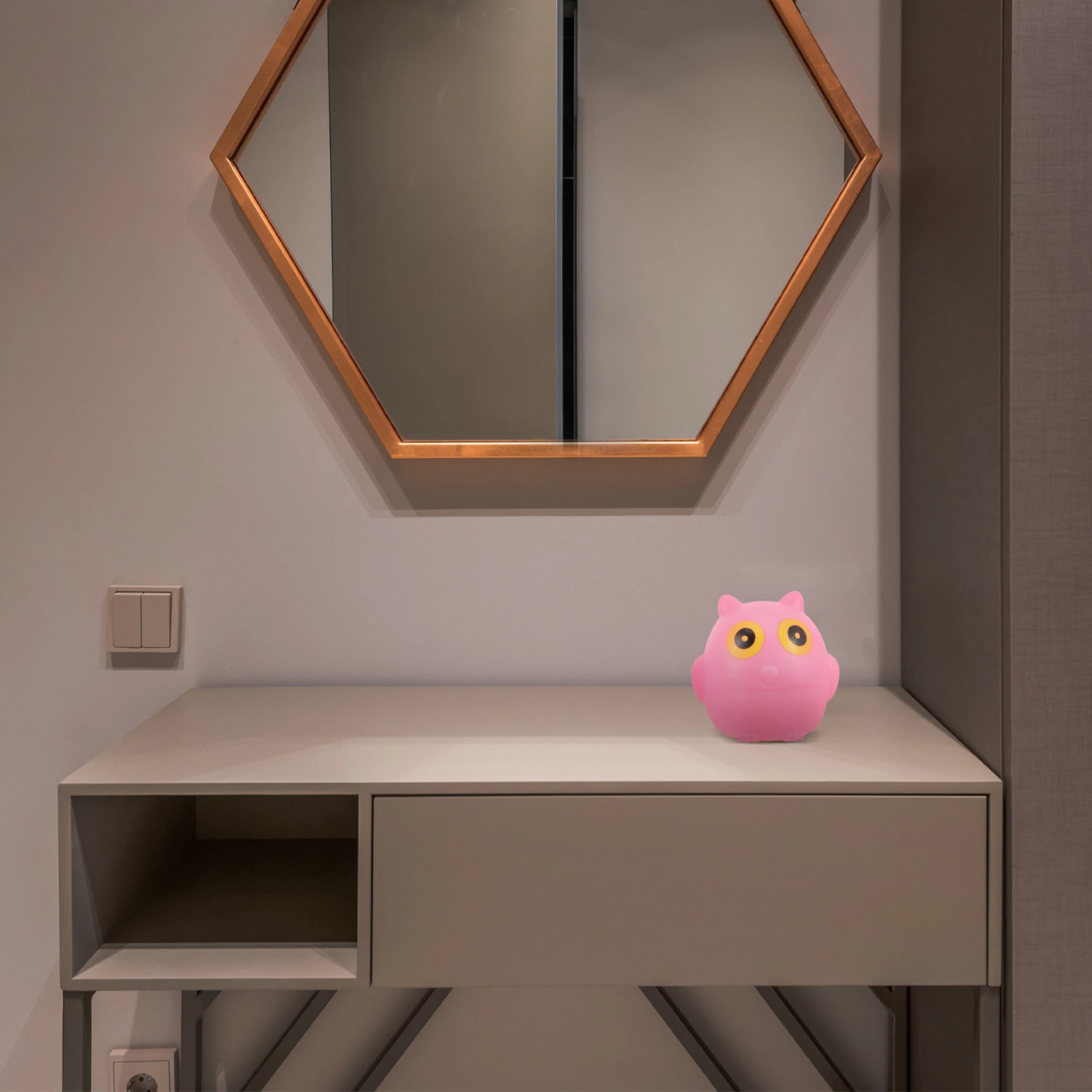 

2 pcs Owl Night Small Night Lamp Decorative Cute Bedside Light Powered Portable Room Home Owl Shape Warm Ambient