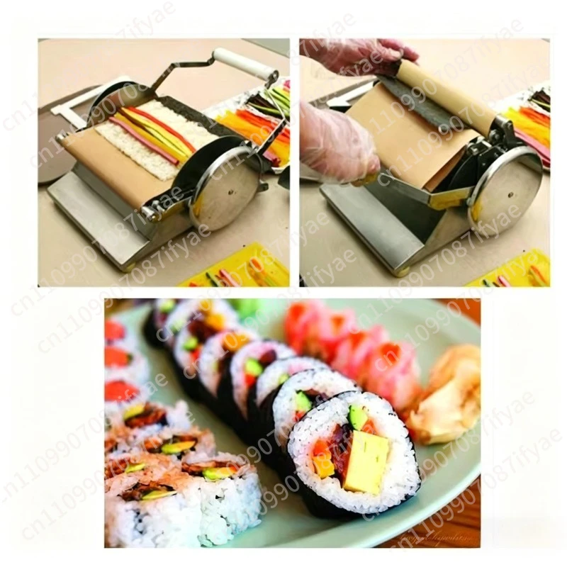 Automatic Nori Rolling Machine, Small Equipment Desktop Sushi Machine Quick Rolling Machine for Sushi Restaurants