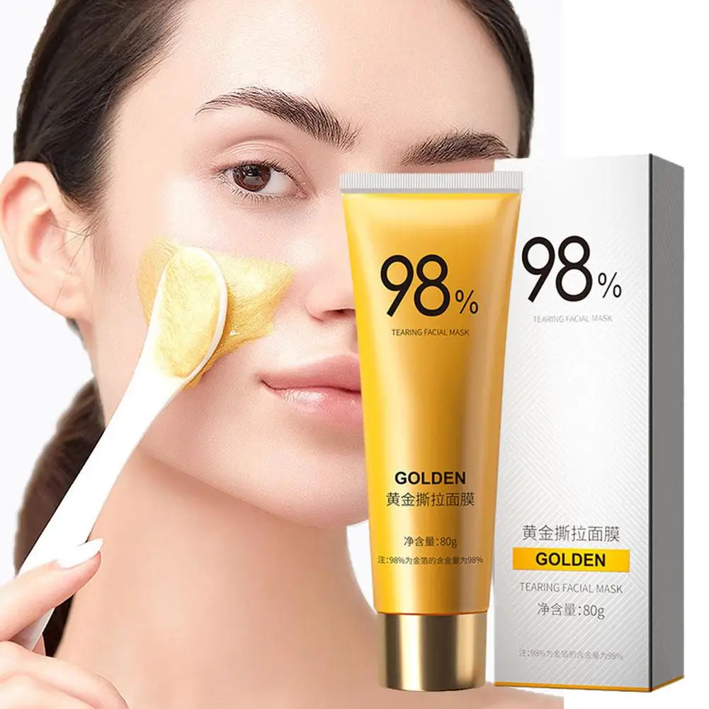 

98% Beilingmei Gold Foil Peel-off Golden Peel Off Face Moisturises Deep Cleansing Reduces Fine Lines For S M8c2