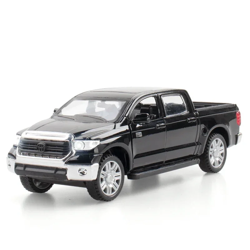 1/32 Toyota Tundra Pickup, модель автомобиля из сплава, внедорожник, литая под давлением металлическая шкала, игрушечный автомобиль, звуковой свет, подарок для детей