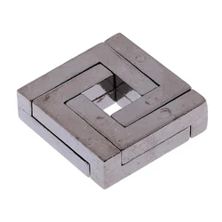 Square Lock Metal 3D Quebra-cabeças Quebra Cabeça Rompecabezas IQ Games Adultos Crianças Quebra-cabeça игрушки для детей