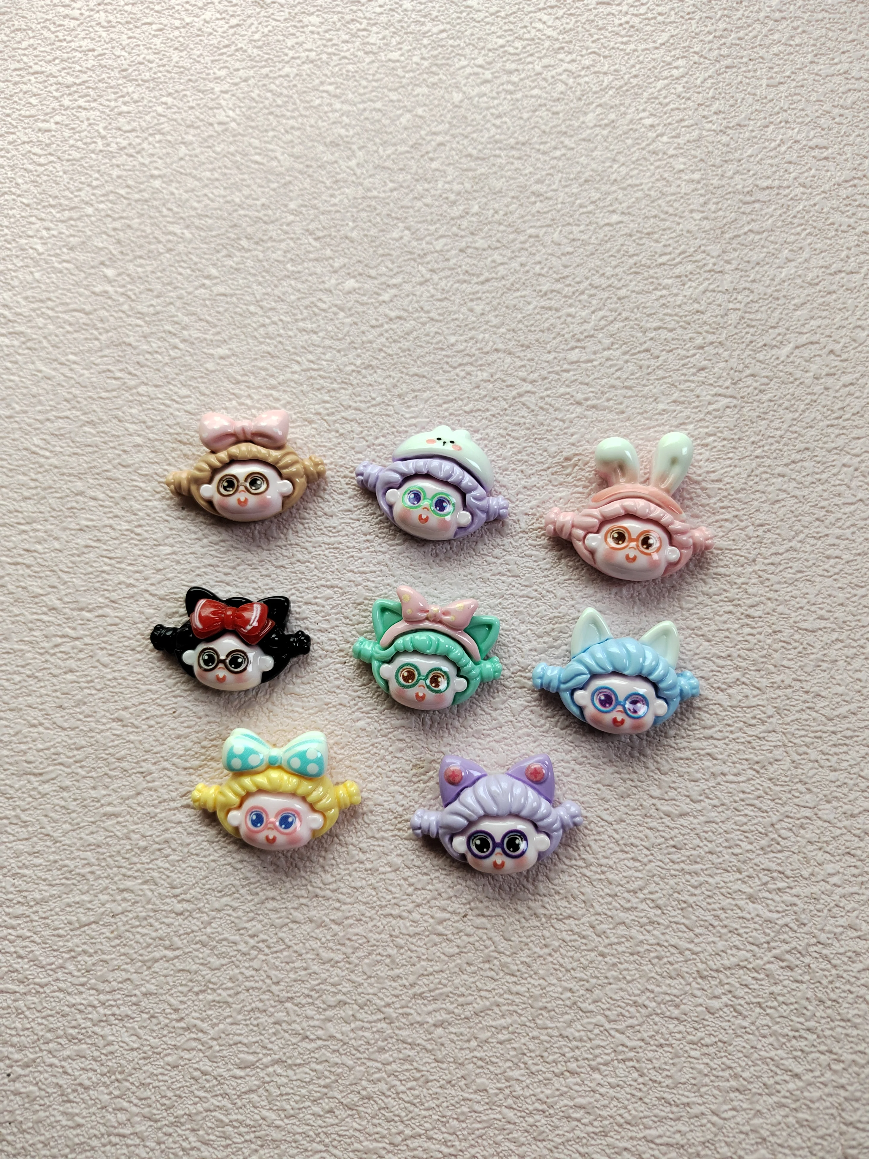 Kawaii Resin Princess Girl Charms Flatback Cabochon for Hair Bow Center Scrapbook DIY Decoration Headwear Accessories