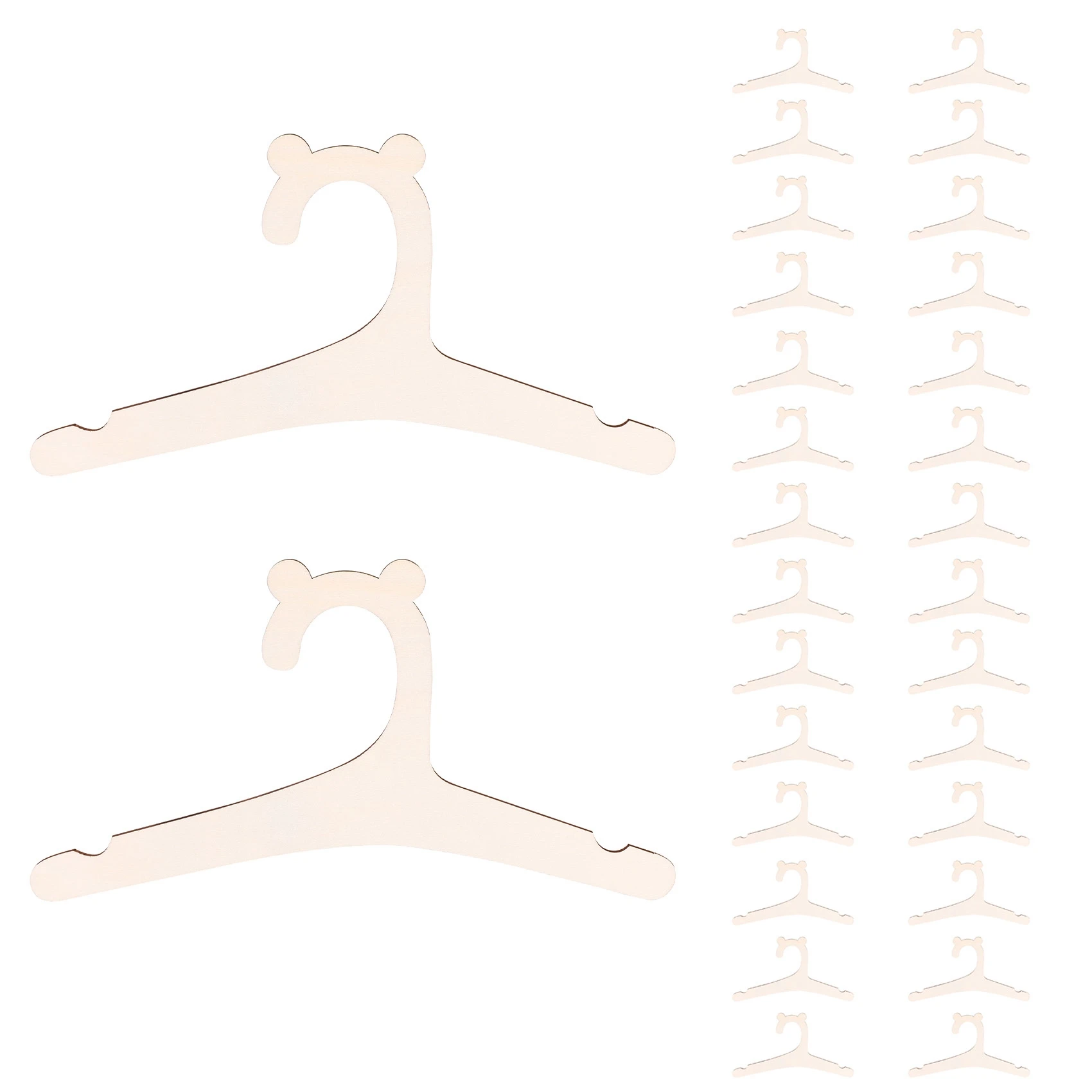 Y42A-30 Pcs Wooden Hanger For Baby Clothes Natural Wood Hanger For Baby Clothes Hanger Rack Room Nursery Decor For Kids