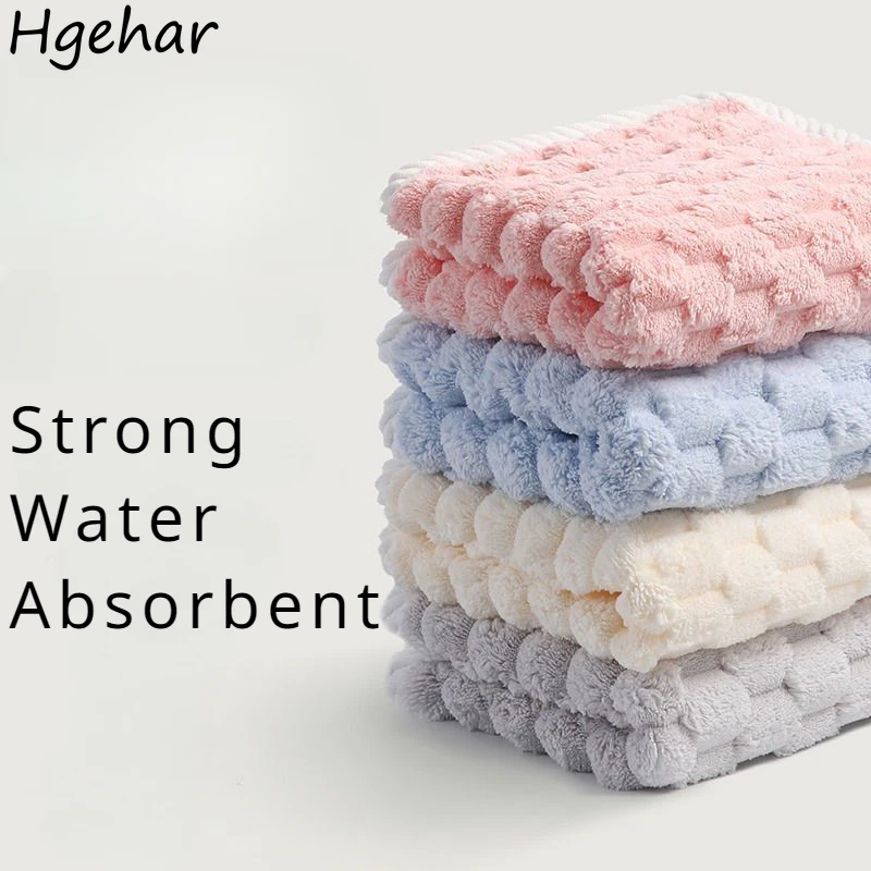 Thickening Solid Face Towel Cotton Soft Cozy Home  Water Absorbent Lint-free Coral Fleece Quick Dry Spa Shower Bathroom