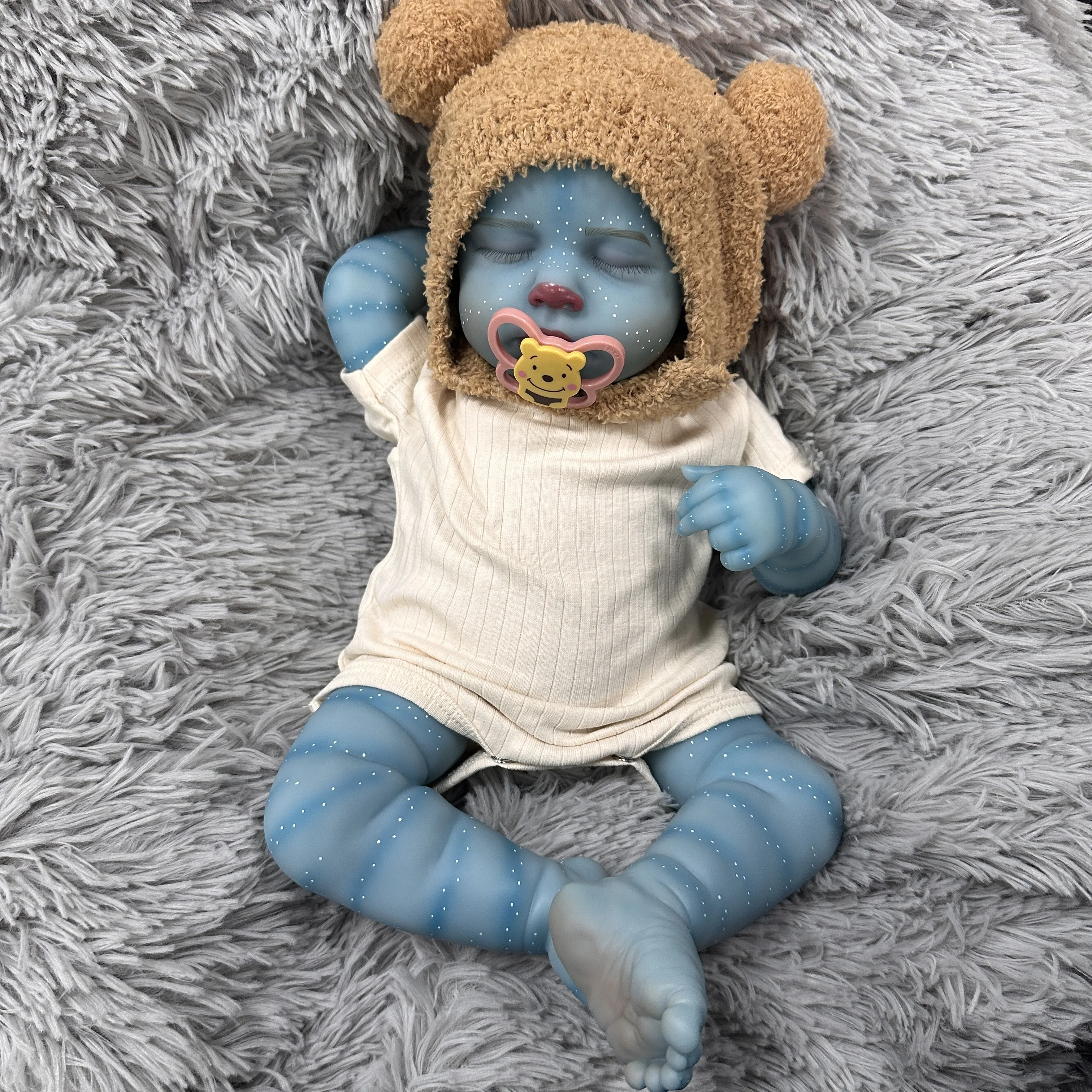 

Cokela Sparkling New vinyl doll reborn dolls 19inch/48cm Realistic Reborn Fantasy Night light Toddler Baby Avatar Doll