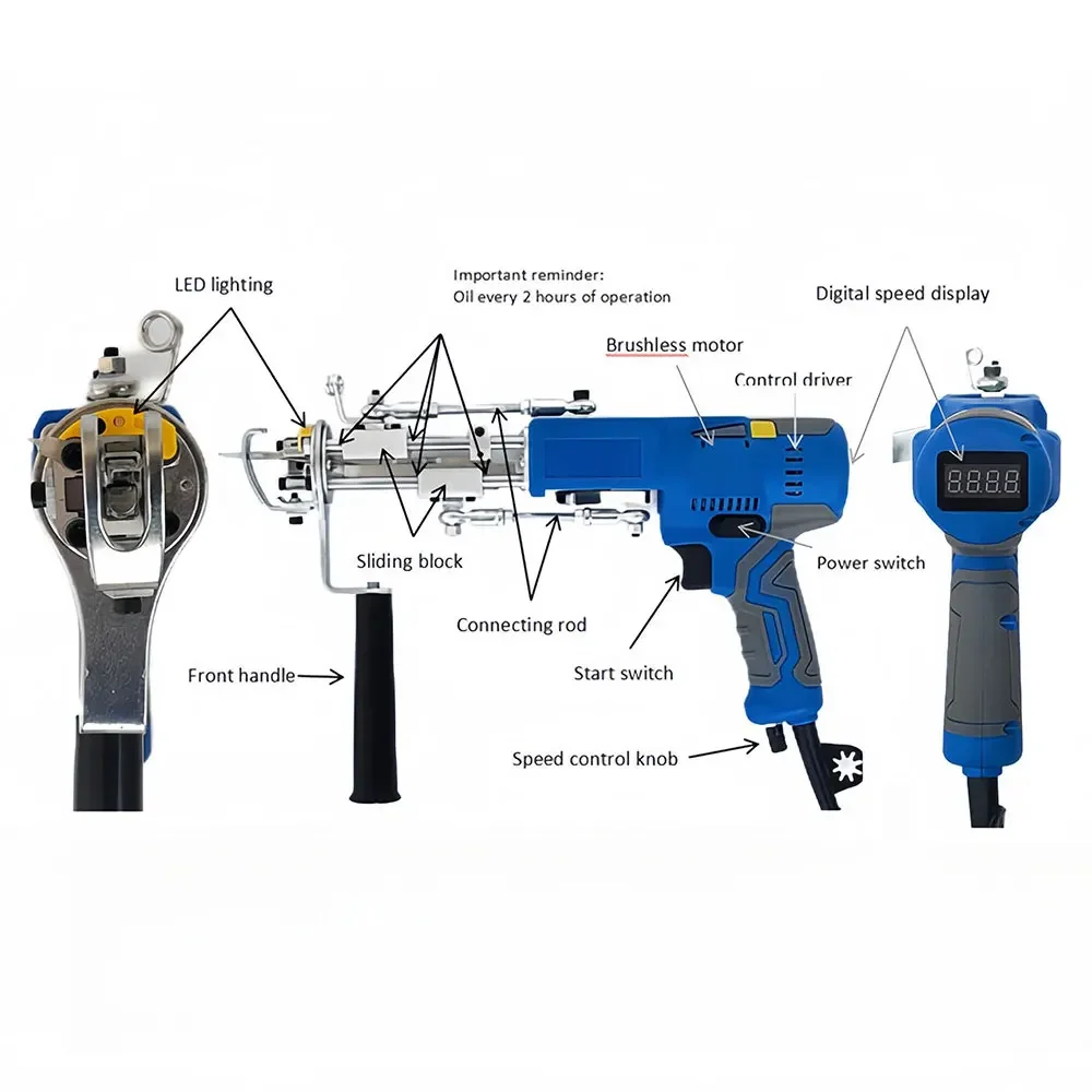 2026 HOT AK-V brushless tufting 2 IN 1 Carpet Tufting Tufting Machine Cut Pile and Loop Pile DIY Tools