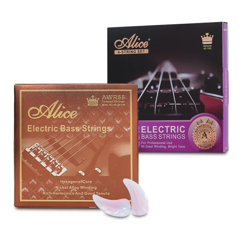 Alice Electric Bass Strings AWR68/688 Hexagonal Core Nickel Alloy Winding Set of 4/5 Strings Guitar Accessories