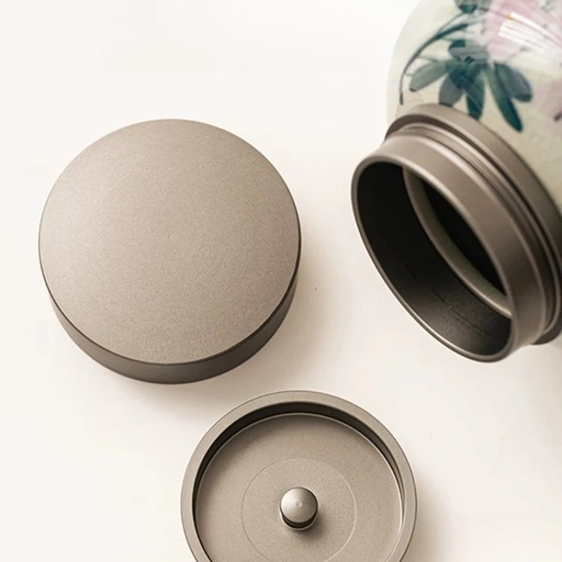 Jar borneol glaze pure hand-painted ceramic portable | Xuezai