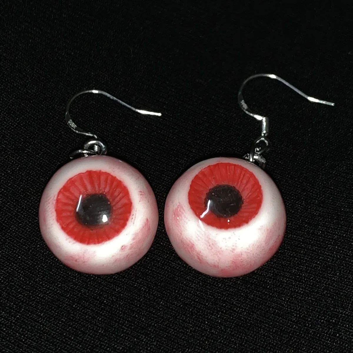 Europe and America Blood Red Drip Glue Eyeball Ear Hook  UNISEX Dark Gothic Halloween Happy Party Jewelry Earrings