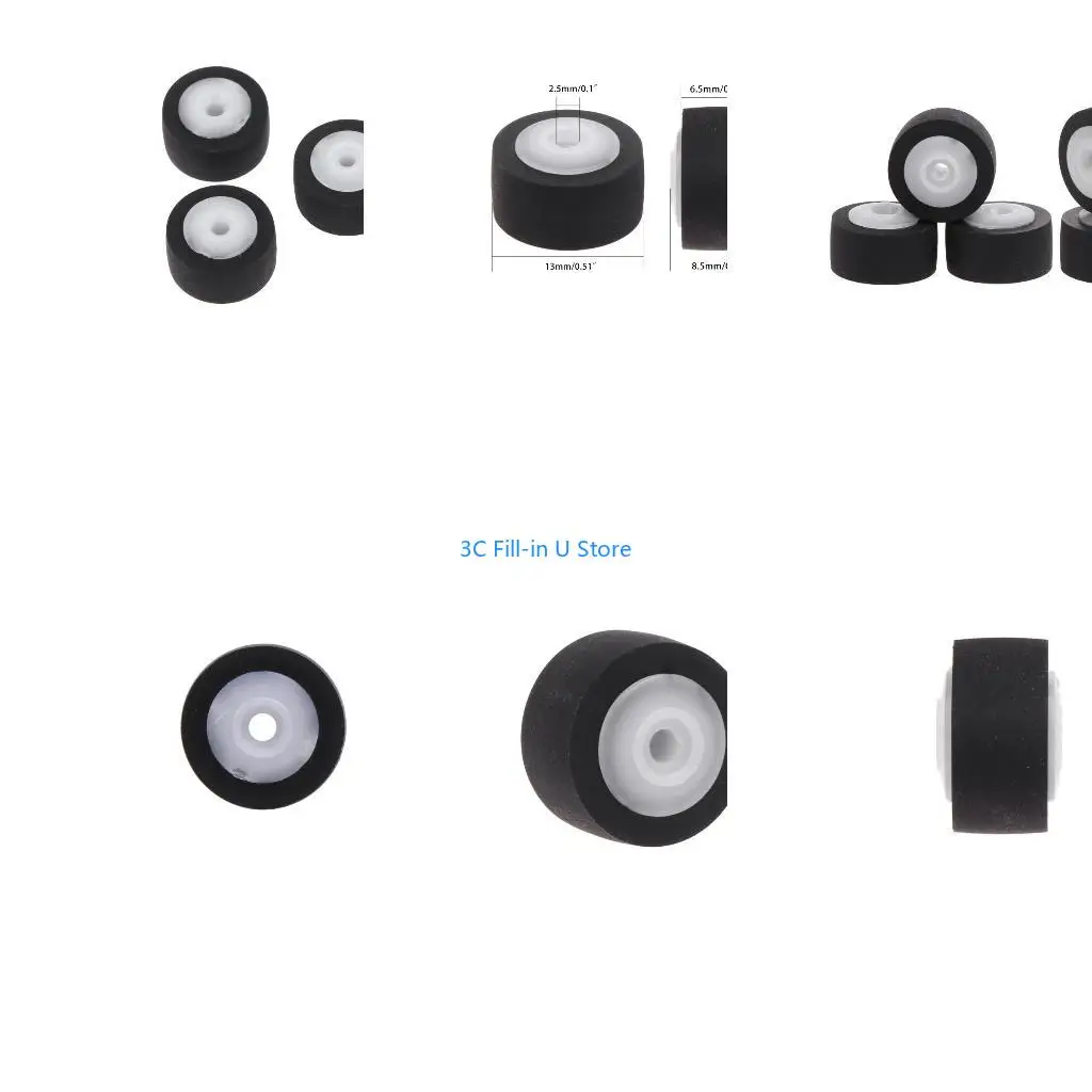 G8TA 5Pieces 13+8.5+2.5mm Retractors Press Belt Pulley Deck Sound Pressure Recorder Cassette Pinches Roller Tape Card for Sea