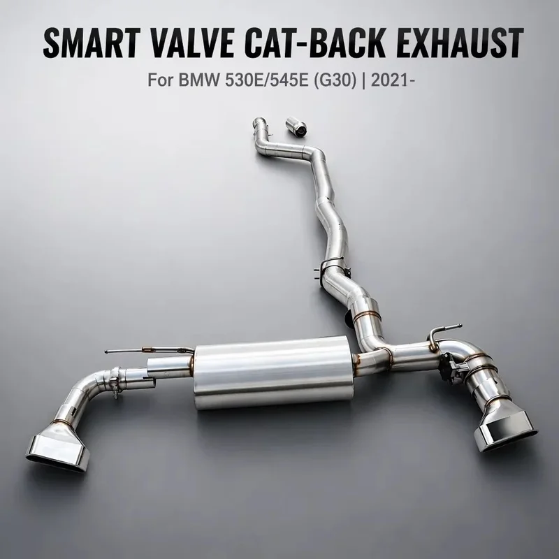 Perfectly Customized Smart Valve Performance Cat Back Exhaust Muffler Specifically Designed for BMW 530E/545E (G30)