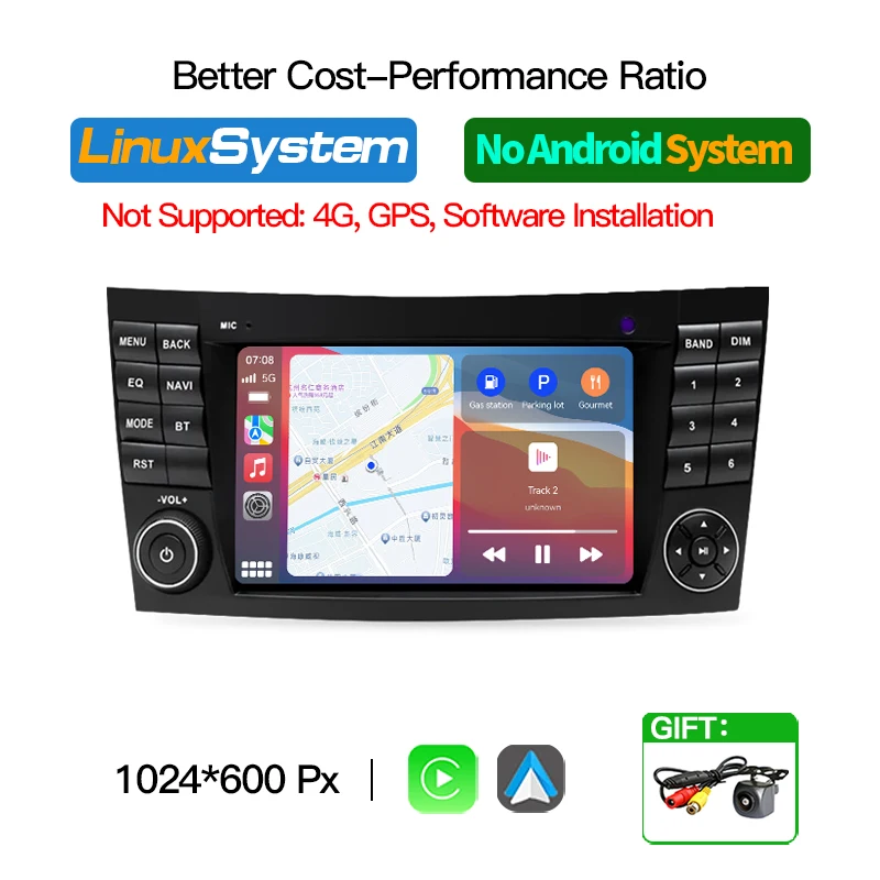 Voor Mercedes Benz E-Klasse W211 E200 E270 E280 E300 Android 13 Auto Multimedia Video Player Audio GPS Autoradio Carplay Autoradio